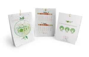 Calendrier A6, à semer biodégradable personnalisable