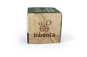 Cube en bois avec kit de plantation personnalisable