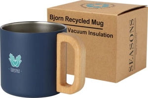 Tasse Bjorn de 360 ml en acier inoxydable recyclé certifiée RCS avec isolation sous vide et couche de cuivre personnalisable