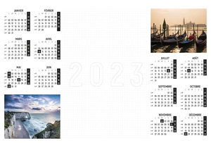 Calendrier sous-mains 2025  100% personnalisable personnalisable