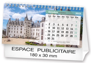 Calendrier chevalet 2025  PAYSAGES DE FRANCE 21 x 15 cm - 13 feuillets personnalisable