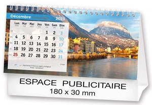 Calendrier chevalet 2025  PAYSAGES DE FRANCE 21 x 15 cm - 13 feuillets personnalisable