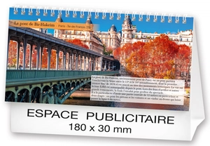 Calendrier chevalet 2025  PAYSAGES DE FRANCE 21 x 15 cm - 13 feuillets personnalisable