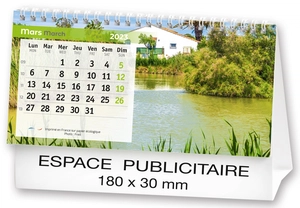 Calendrier chevalet 2025  PAYSAGES DE FRANCE 21 x 15 cm - 13 feuillets personnalisable