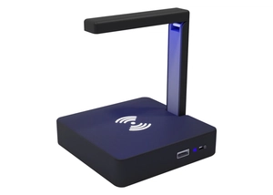 Base UV avec chargeur induction 10W pliable, logo lumineux personnalisable