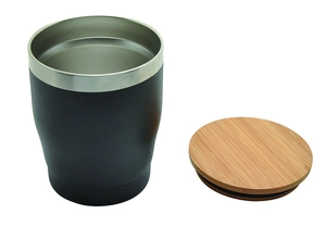 Mug isotherme NAGANO 300 ml - avec couvercle en bambou personnalisable