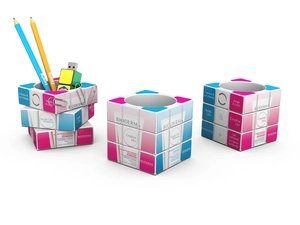 Rubik's pot à crayons - antistress personnalisable