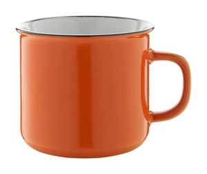 Mug vintage 300 ml personnalisé avec des bords noirs personnalisable
