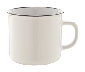 Mug vintage 300 ml personnalisé avec des bords noirs personnalisable
