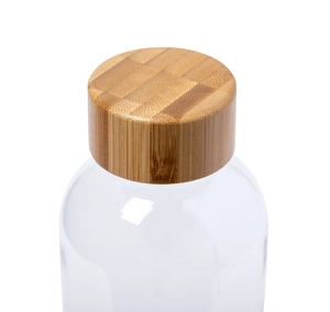 Gourde en RPET sans BPA 600 ml - avec bouchon en bambou personnalisable