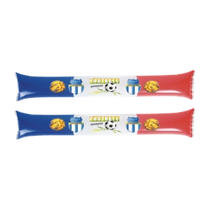 2 batons de tambour tricolore - supporter évènement sportif personnalisable