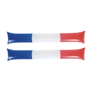 2 batons de tambour tricolore - supporter évènement sportif personnalisable