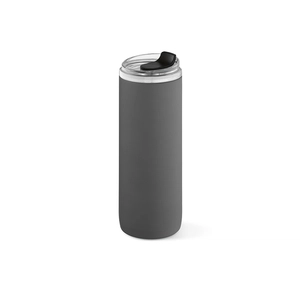 Bouteille double paroi 760 ml en acier inox recyclé - avec gobelet de voyage personnalisable