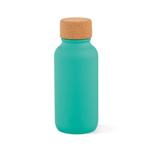 Bouteille en inox recyclé 530 ml simple paroi finition mate - bouchon en liège personnalisable