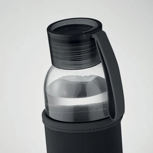 Bouteille en verre 500 ml avec pochette néoprène - anti fuite personnalisable