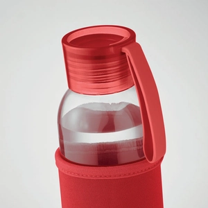 Bouteille en verre 500 ml avec pochette néoprène - anti fuite personnalisable