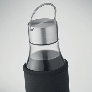 Bouteille en verre avec bouchon à poignée et manchon - capacité 500 ml personnalisable