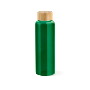 Bouteille en verre borosilicate 510 ml - verre givré et bouchon bambou personnalisable