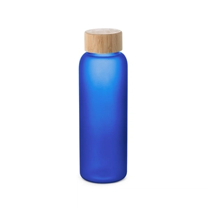 Bouteille en verre borosilicate opaque, couvercle en bambou personnalisable