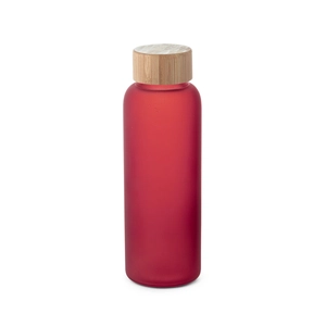 Bouteille en verre borosilicate opaque, couvercle en bambou personnalisable