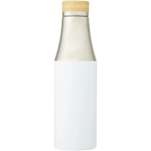 Bouteille isotherme 540 ml avec isolation en cuivre - bouchon bambou personnalisable