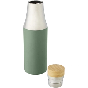 Bouteille isotherme 540 ml avec isolation en cuivre - bouchon bambou personnalisable