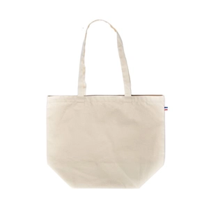 Cabas Coton BIO Made In France - Sac shopping soufflet 20 cm personnalisable