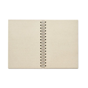 Carnet A5 80 feuilles en papier d'herbes - couverture carton personnalisable