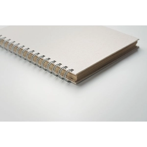 Carnet A5 80 feuilles en papier d'herbes - couverture carton personnalisable