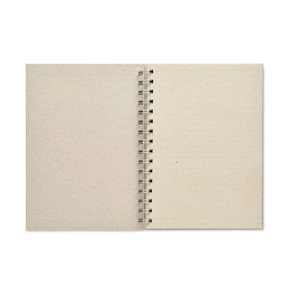 Carnet A5 80 feuilles en papier d'herbes - couverture carton personnalisable