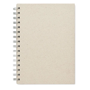 Carnet A5 80 feuilles en papier d'herbes - couverture carton personnalisable