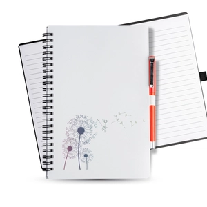 Carnet A5 Wire-o 140 pages lignées - avec porte stylo personnalisable