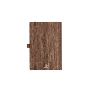 Carnet de notes A5 avec couverture en bois et RPET - 196 pages non lignées FSC 70g/m2 personnalisable