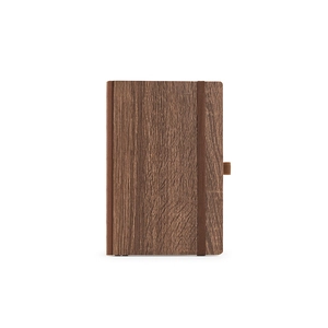 Carnet de notes A5 avec couverture en bois et RPET - 196 pages non lignées FSC 70g/m2 personnalisable