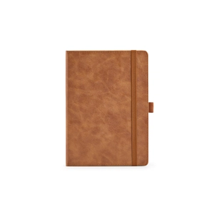 Carnet de notes A5 en PU recyclé avec porte stylo -  196 pages non lignées FSC 70g/m2 personnalisable