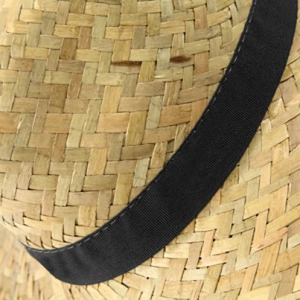 Chapeau BIP 100% paille tressée avec bandeau cousu personnalisable