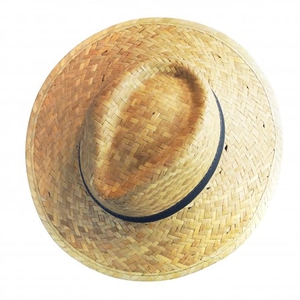 Chapeau BIP 100% paille tressée avec bandeau cousu personnalisable