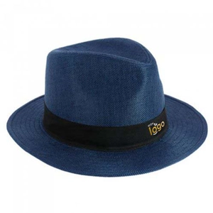 Chapeau de paille Panama DAYTON avec bandeau noir personnalisable