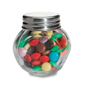 Chocolats dans un bolcal en verre - 40 gr de chocolats personnalisable