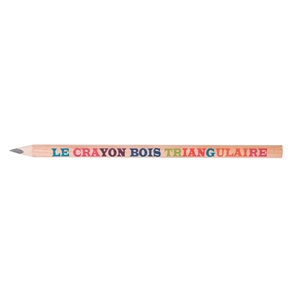 Crayon TRIANGULAIRE prestige naturel, sans vernis personnalisable
