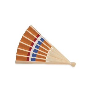Eventail en bambou avec motif drapeau - idéal évènement sportif personnalisable