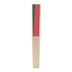 Eventail en bambou avec motif drapeau - idéal évènement sportif personnalisable