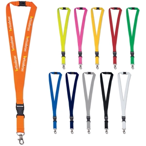 Lanyard en polyester avec séparateur plastique personnalisable