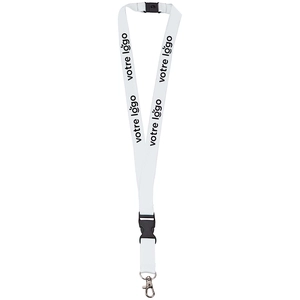 Lanyard en polyester avec séparateur plastique personnalisable