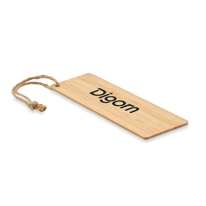 Marque page en bambou avec cordon en jute personnalisable