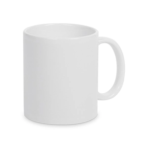 Mug 325 ml blanc brillant en céramique de haute qualité personnalisable