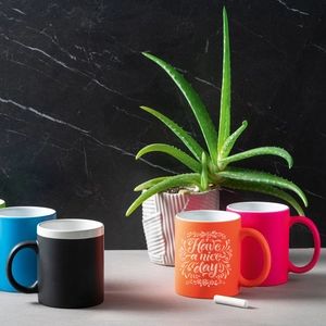 Mug en céramique 350 ml - Tasse LYNCH avec craie personnalisable