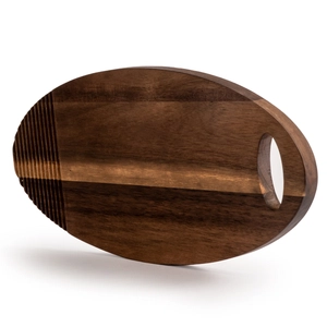 Planche à découper forme originale en bois d'acacia FSC - taille moyenne personnalisable