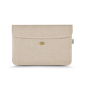 Pochette porte ordinateur ou porte documents en chanvre - label GOTS personnalisable