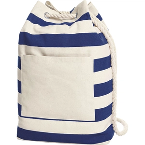 Sac à dos BEACH en coton style marinière personnalisable